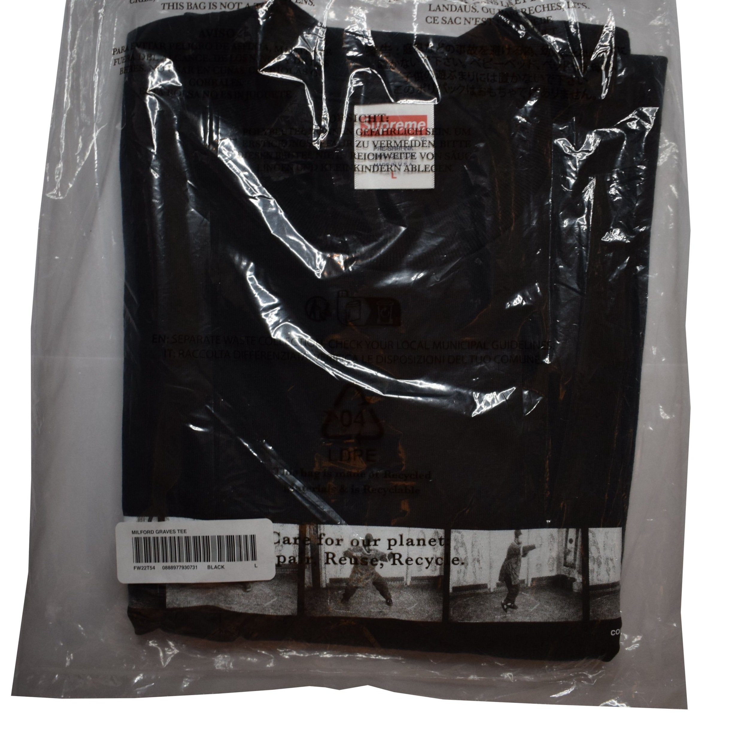 Supreme Milford Graves Tee (Black) — Uncontained Streetwear